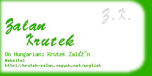 zalan krutek business card